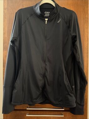Asics Black Athletic Zip-Front Jacket